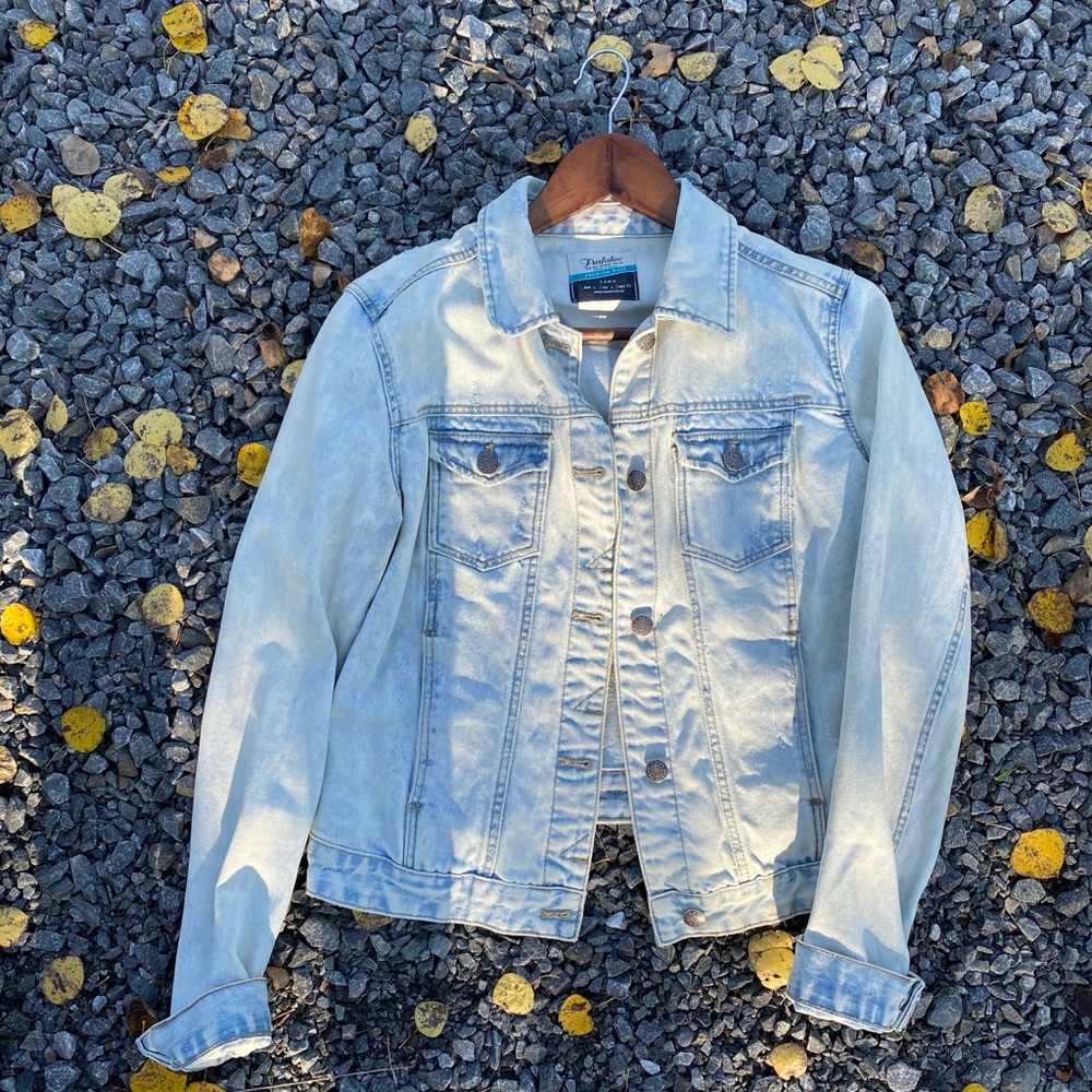 Zara Distressed Jean Jacket (Small)